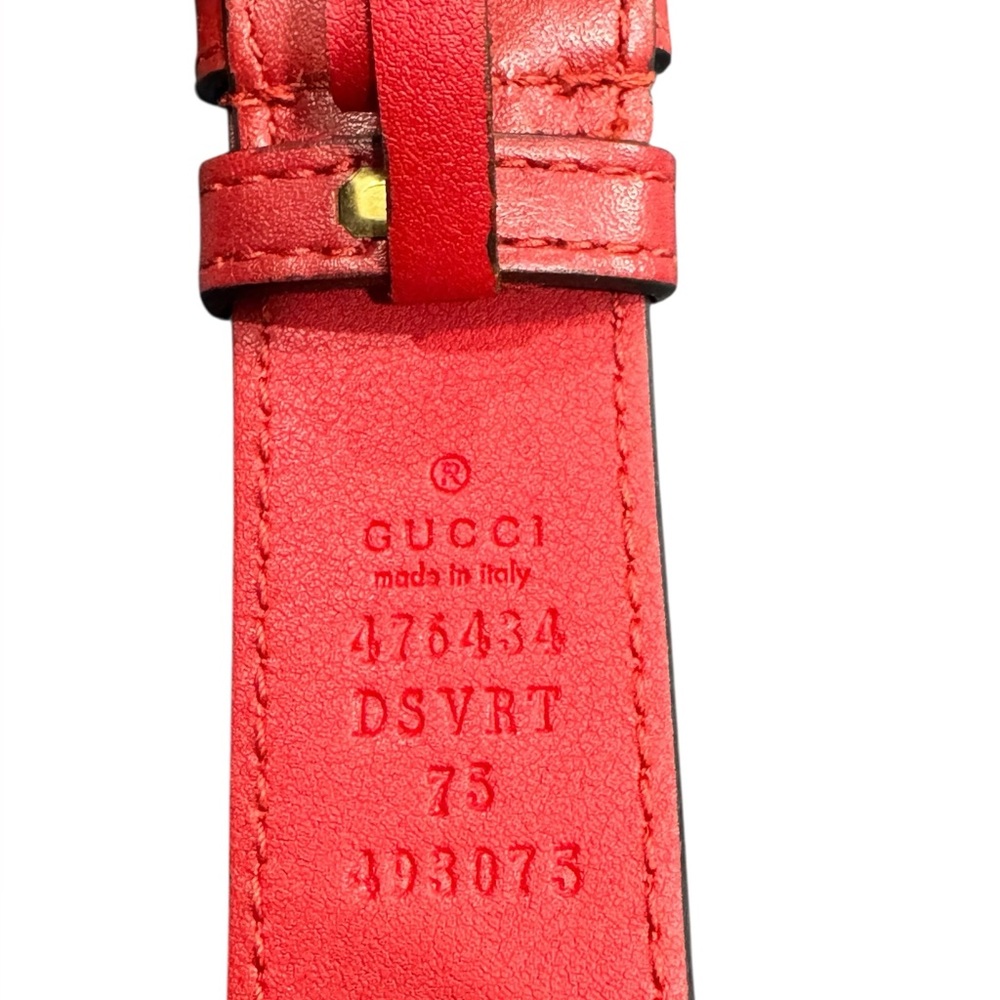Authentic Gucci GG Marmont Belt Bag Matelasse Red Leather Waist Pouch Gucci - Picture 15 of 15